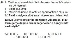 10. Sınıf Biyoloji Test 5 Soru-8