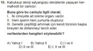 10. Sınıf Biyoloji Test 6 Soru-10