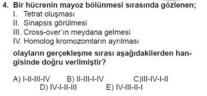 10. Sınıf Biyoloji Test 6 Soru-4