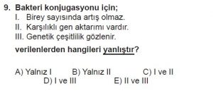 10. Sınıf Biyoloji Test 6 Soru-9