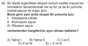 10. Sınıf Biyoloji Test 7 Soru-12