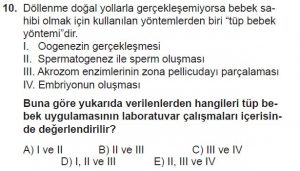 10. Sınıf Biyoloji Test 8 Soru-10
