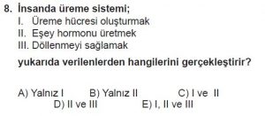 10. Sınıf Biyoloji Test 8 Soru-8