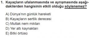 10. Sınıf Coğrafya Test 1 Soru-1