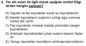 10. Sınıf Coğrafya Test 3 Soru-4