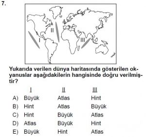 10. Sınıf Coğrafya Test 3 Soru-7