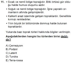 10. Sınıf Coğrafya Test 4 Soru-11