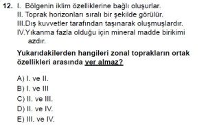 10. Sınıf Coğrafya Test 4 Soru-12