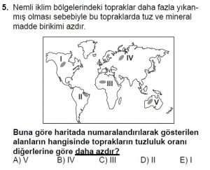 10. Sınıf Coğrafya Test 4 Soru-5