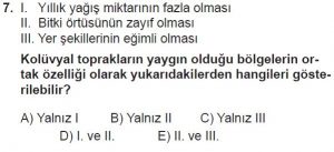 10. Sınıf Coğrafya Test 5 Soru-7