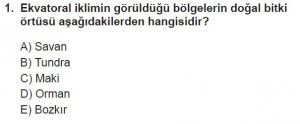 10. Sınıf Coğrafya Test 6 Soru-1