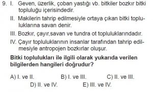 10. Sınıf Coğrafya Test 6 Soru-9