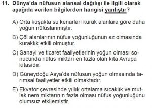 10. Sınıf Coğrafya Test 7 Soru-11