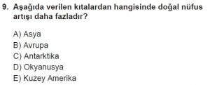 10. Sınıf Coğrafya Test 7 Soru-9