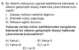 10. Sınıf Coğrafya Test 8 Soru-8