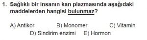 11. Sınıf Biyoloji Test 17 Soru-1