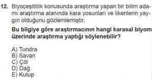 11. Sınıf Coğrafya Test 1 Soru-12