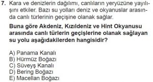 11. Sınıf Coğrafya Test 1 Soru-7