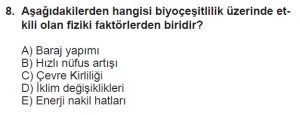 11. Sınıf Coğrafya Test 1 Soru-8