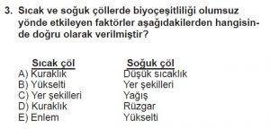 11. Sınıf Coğrafya Test 2 Soru-3