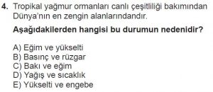 11. Sınıf Coğrafya Test 2 Soru-4