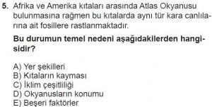 11. Sınıf Coğrafya Test 2 Soru-5