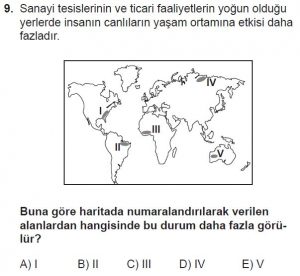11. Sınıf Coğrafya Test 2 Soru-9