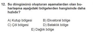 11. Sınıf Coğrafya Test 3 Soru-12