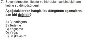 11. Sınıf Coğrafya Test 3 Soru-7