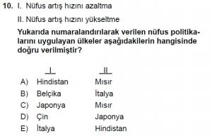 11. Sınıf Coğrafya Test 4 Soru-10