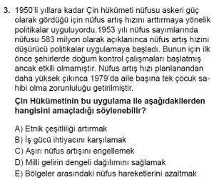 11. Sınıf Coğrafya Test 4 Soru-3