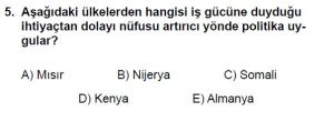 11. Sınıf Coğrafya Test 4 Soru-5