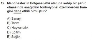 11. Sınıf Coğrafya Test 5 Soru-12