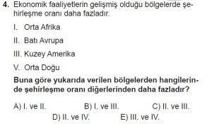 11. Sınıf Coğrafya Test 5 Soru-4