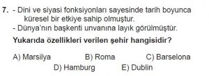11. Sınıf Coğrafya Test 5 Soru-7