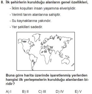 11. Sınıf Coğrafya Test 5 Soru-8