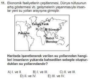 11. Sınıf Coğrafya Test 6 Soru-11