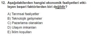 11. Sınıf Coğrafya Test 6 Soru-12