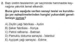 11. Sınıf Coğrafya Test 6 Soru-2