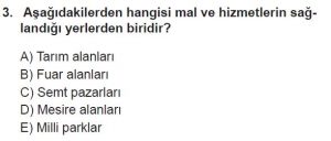 11. Sınıf Coğrafya Test 6 Soru-3