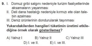 11. Sınıf Coğrafya Test 6 Soru-9