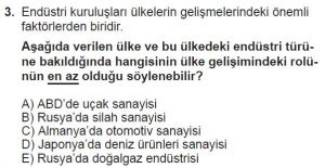 11. Sınıf Coğrafya Test 7 Soru-3
