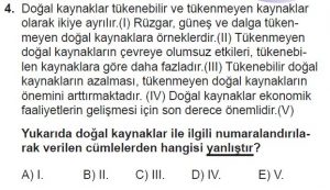 11. Sınıf Coğrafya Test 7 Soru-4