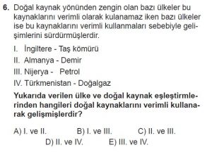 11. Sınıf Coğrafya Test 7 Soru-6