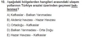 11. Sınıf Coğrafya Test 8 Soru-10