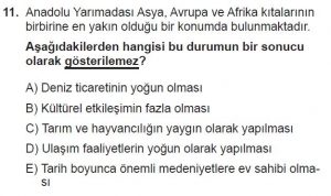 11. Sınıf Coğrafya Test 8 Soru-11