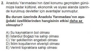 11. Sınıf Coğrafya Test 8 Soru-2