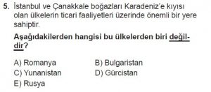 11. Sınıf Coğrafya Test 8 Soru-5