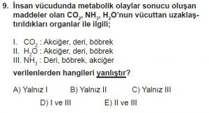 12. Sınıf Biyoloji Test 12 Soru-9
