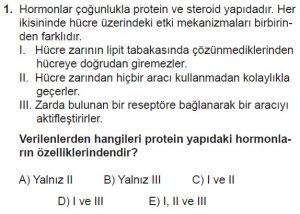 12. Sınıf Biyoloji Test 19 Soru-1